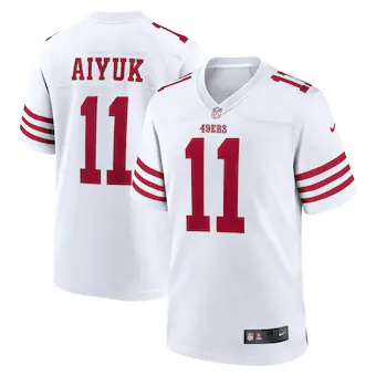 mens nike brandon aiyuk white san francisco 49ers player ga